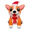 GOOSH 5.2FT Christmas Corgi Dog Inflatable with Santa Hat and LED Lights